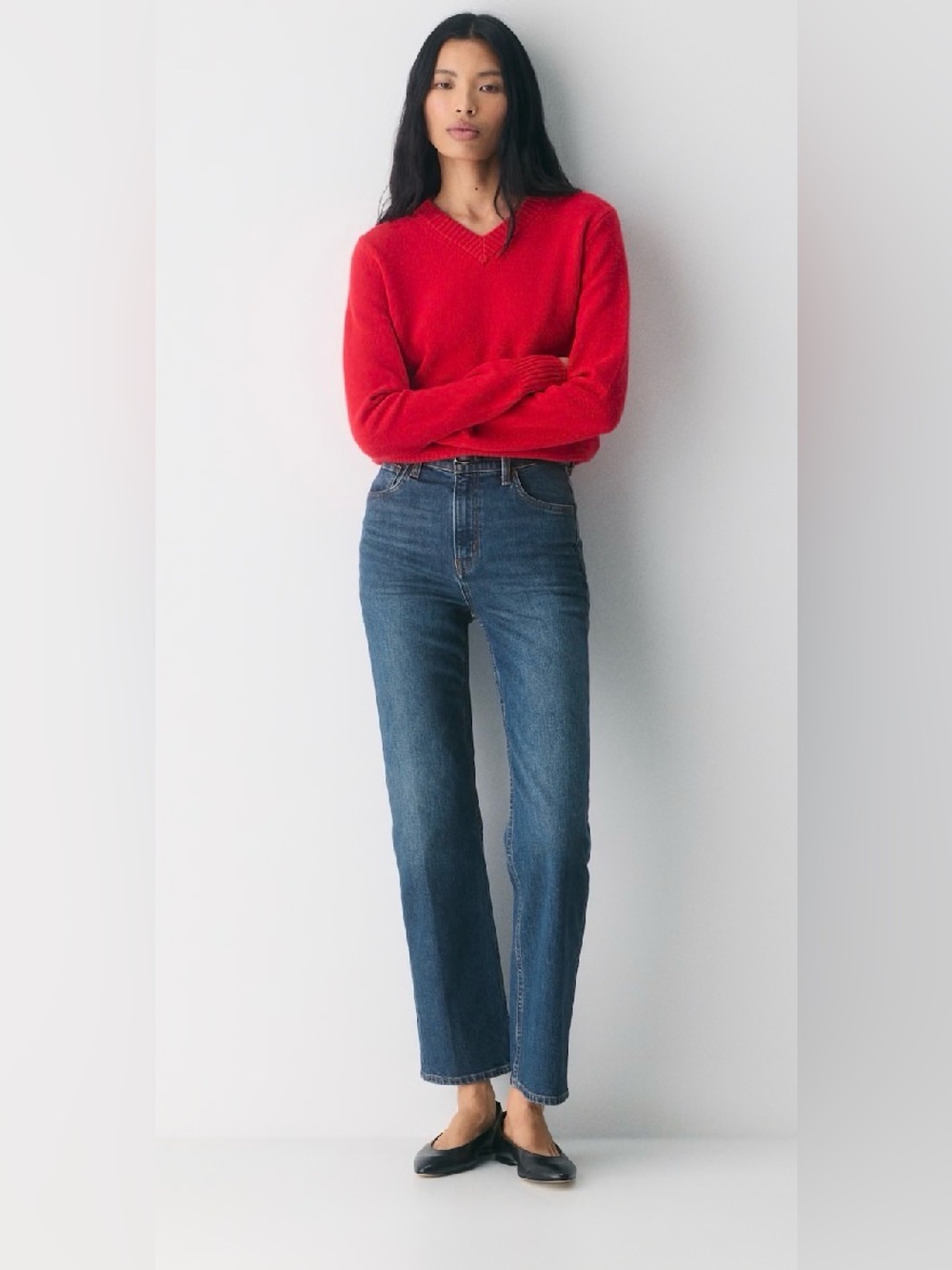Aritzia’s Denim Forum The Arlo Hi-Rise Straight Jean size 31 28L